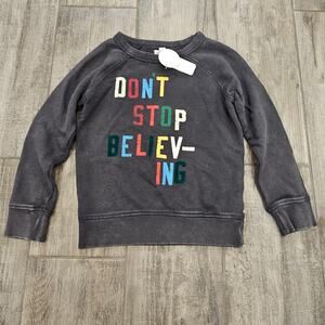 Gymboree Holiday Sweater Kids XS 4 Don’t Stop Believing Crewneck NEW Christmas
